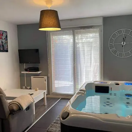 Apartment Joli T2, Jacuzzi, Lit Rond, Jardin, Parking Prive, Metro
